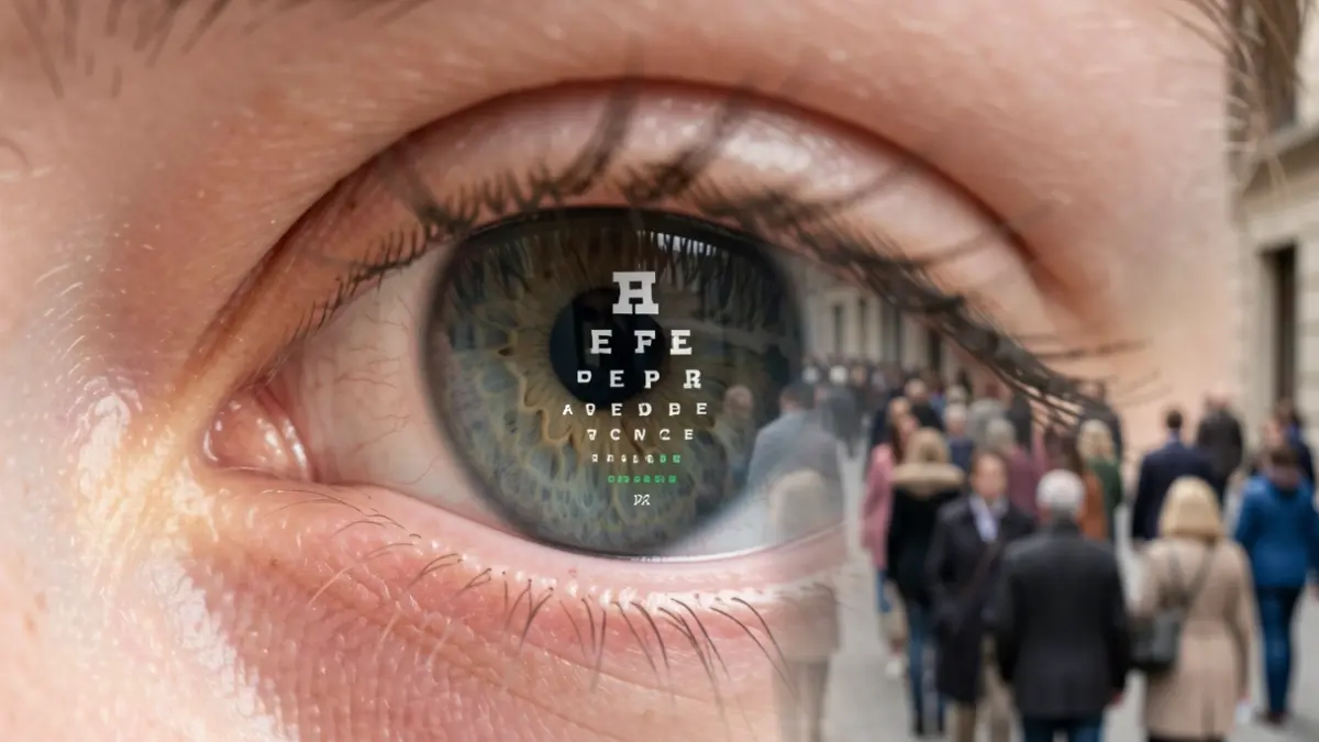 Imatge genèrica d'un ull amb un reflex d'un gràfic oftalmològic.