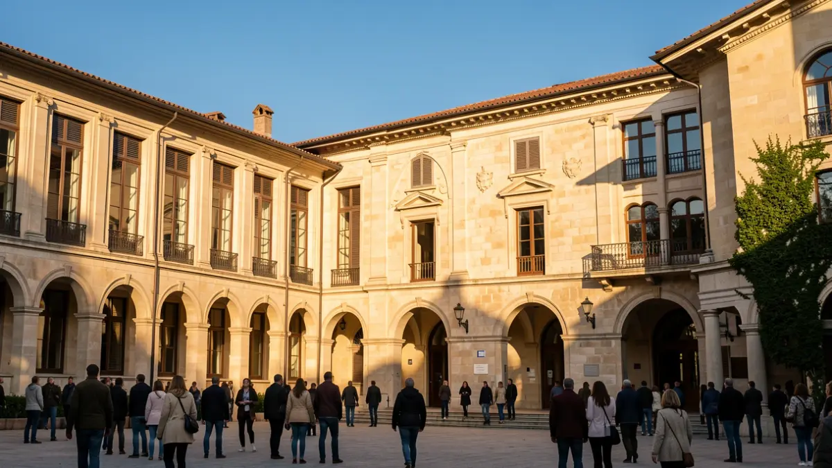 Imatge genèrica d'un edifici universitari amb arquitectura mediterrània.
