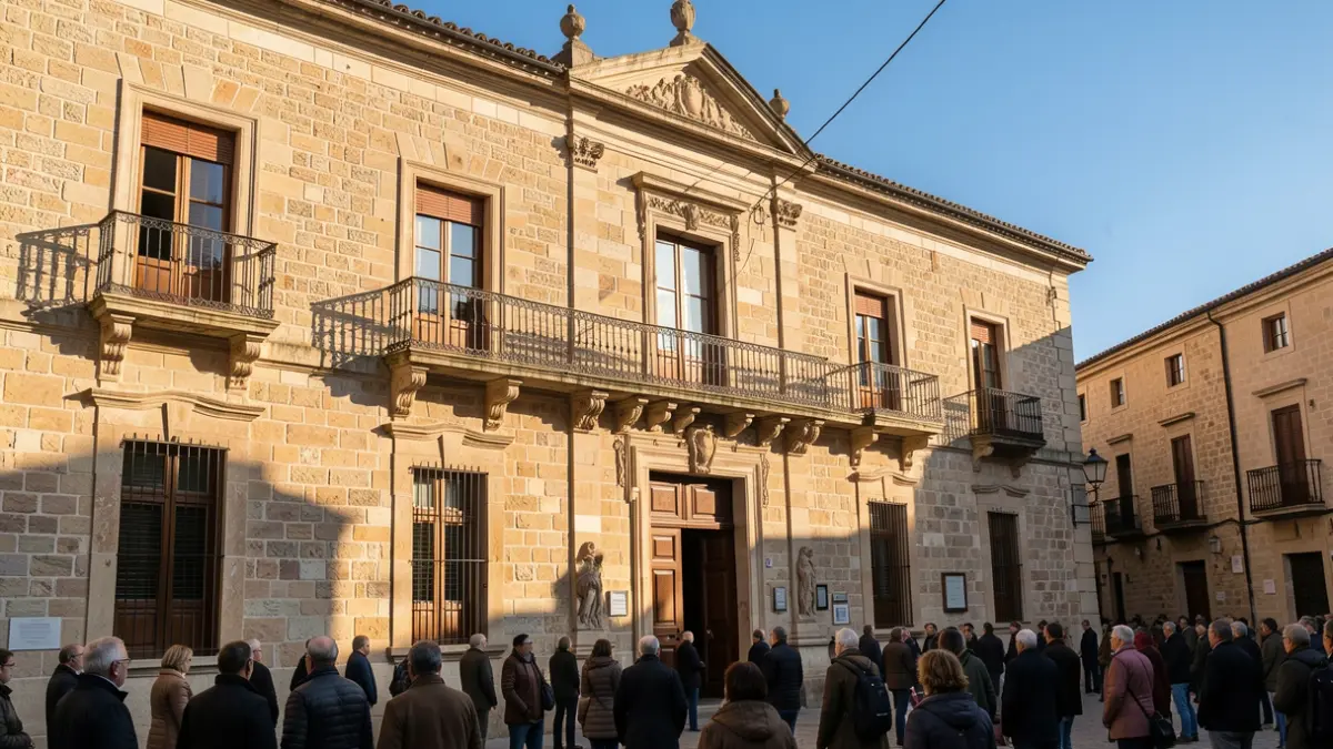 Ajuntament de la Vila Joiosa amb balcó i llum de vesprada.