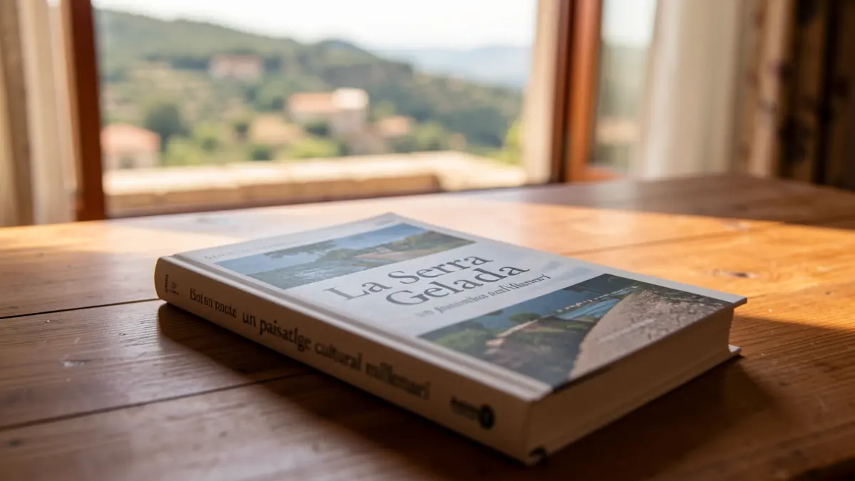 Imatge d'un llibre sobre la Serra Gelada i el paisatge de l'Alfàs del Pi.
