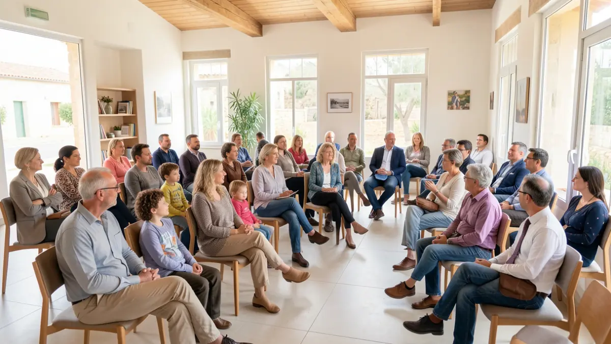 Imatge genèrica d'un encontre sobre salut mental en un centre social.