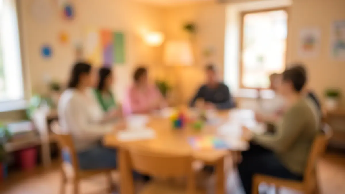 Generic image of a cognitive therapy workshop and support space for families.
