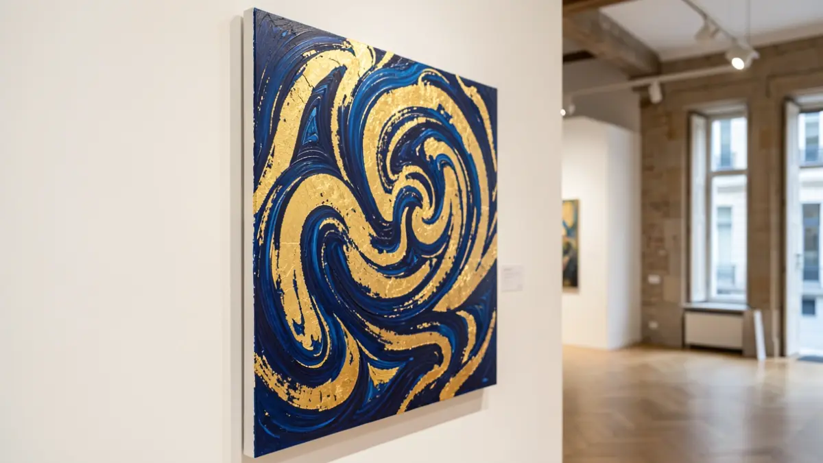 Imatge genèrica d'una obra d'art abstracta amb pa d'or.