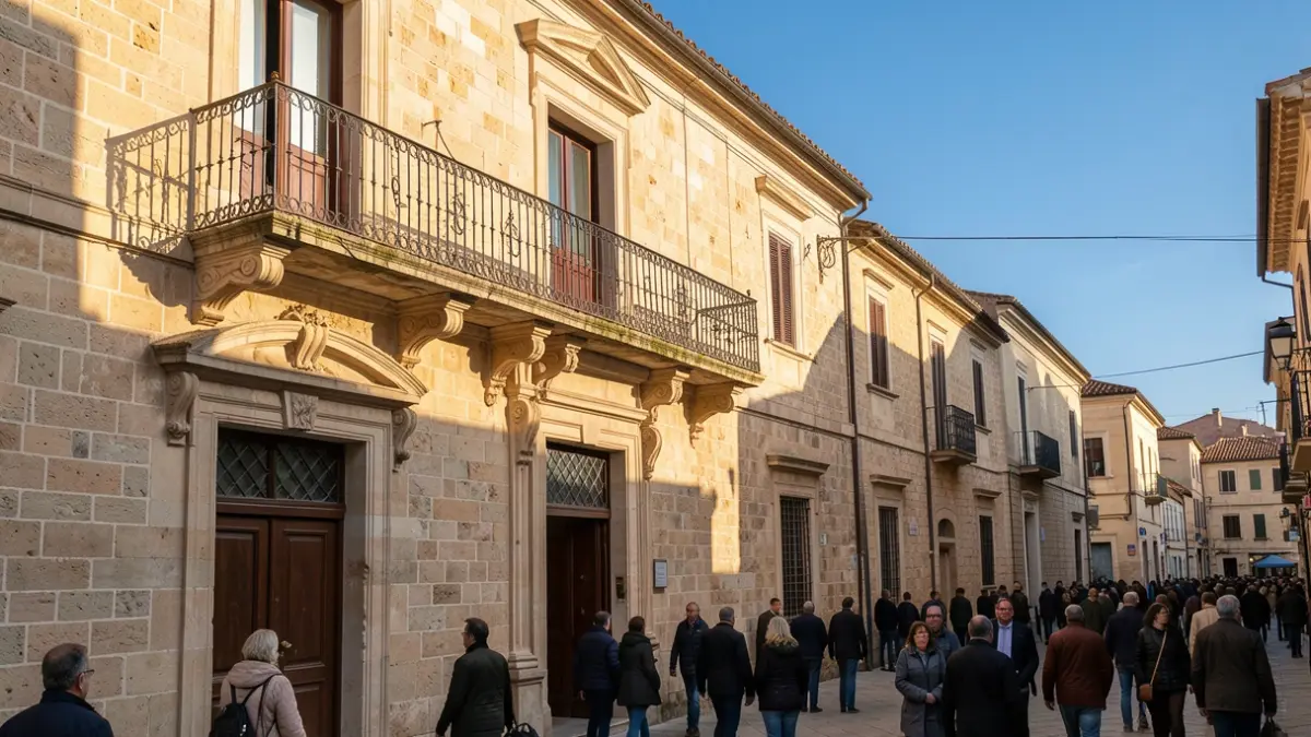 Generic image of a public building with Mediterranean architecture.