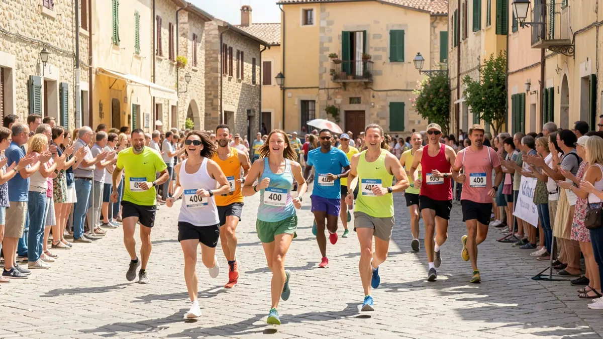 Generic image of participants in a popular race in a Mediterranean urban setting.