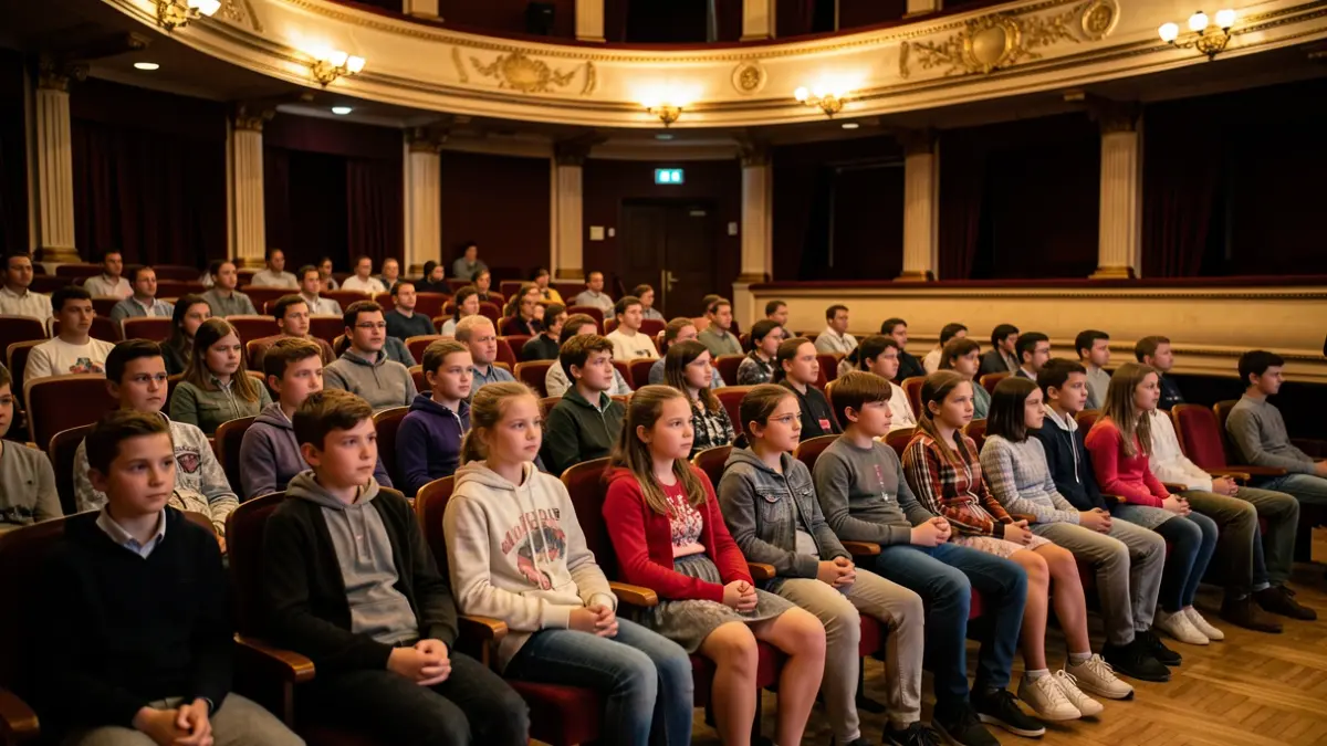 Imatge genèrica d'escolars en un teatre.