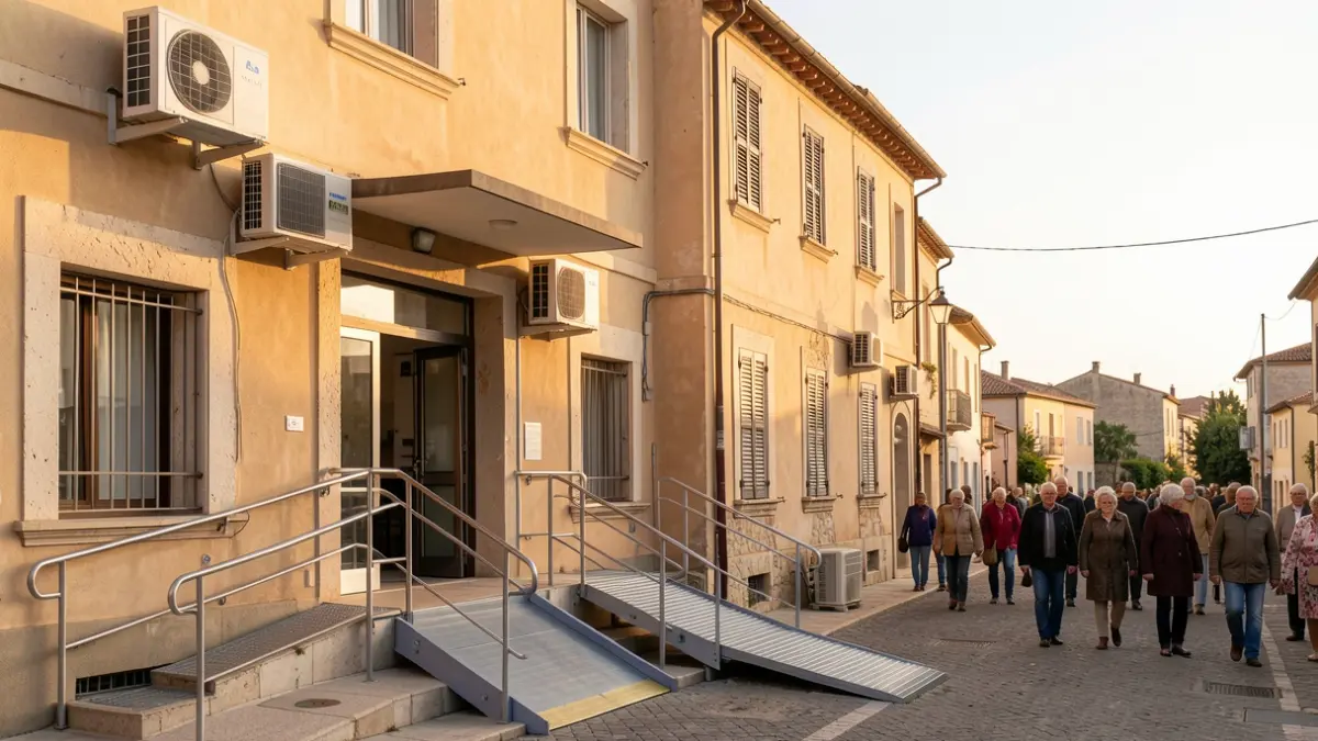 Imatge genèrica d'una residència municipal amb millores d'accessibilitat i climatització.
