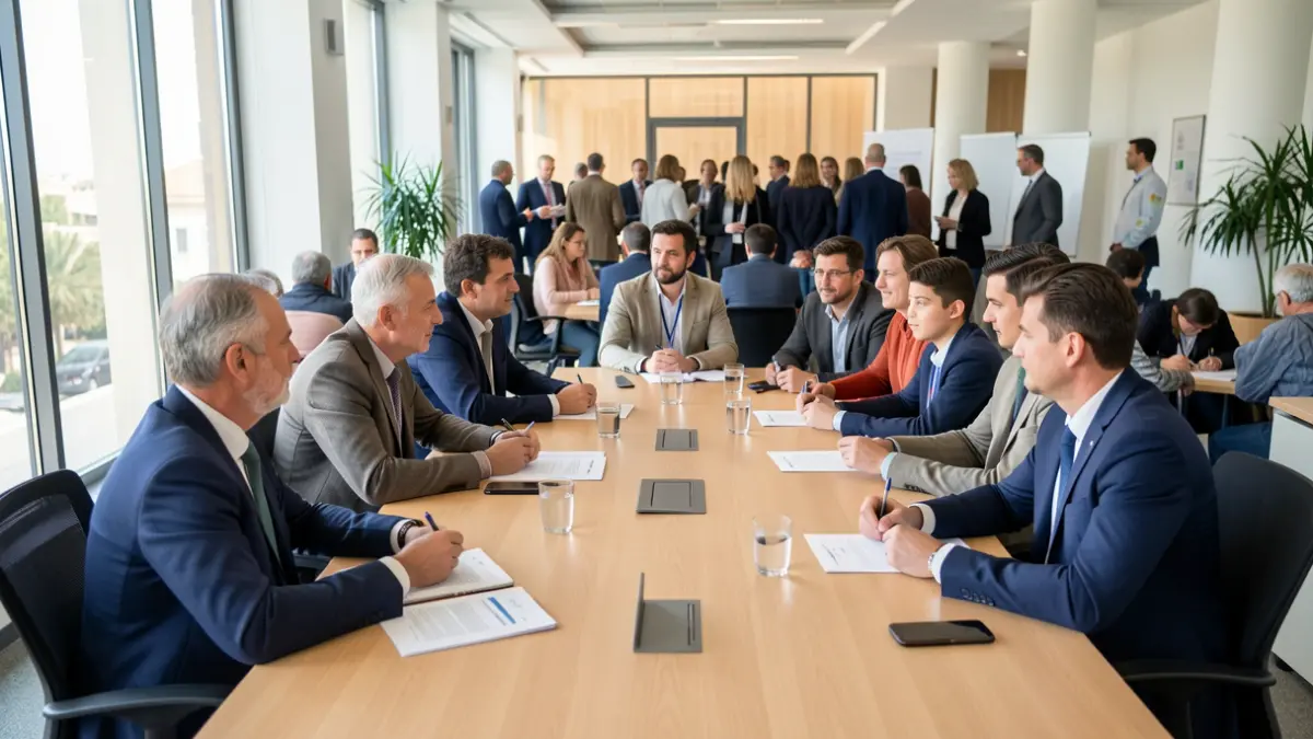 Generic image of local government officials meeting in a room in la Comunitat Valenciana.