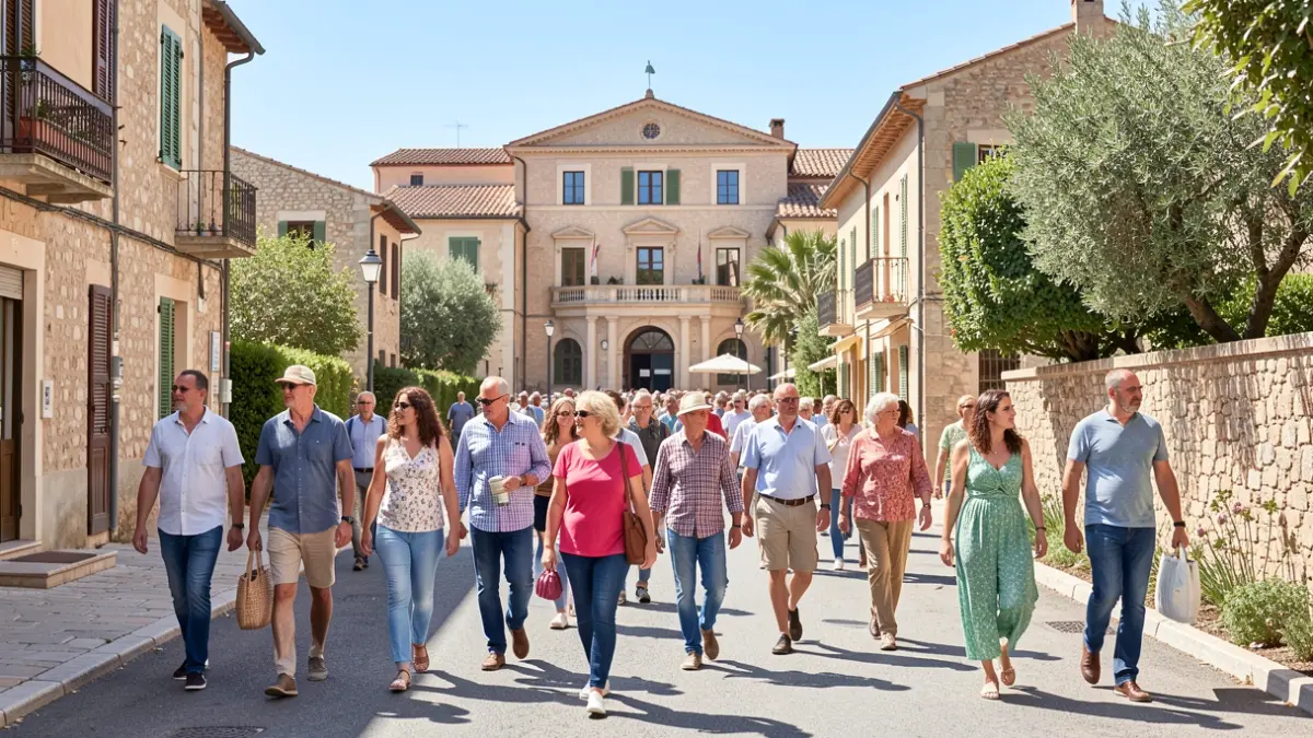 Imatge genèrica de persones caminant en un entorn urbà mediterrani.