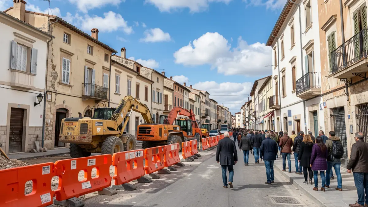 Imatge genèrica d'obres en una via urbana.