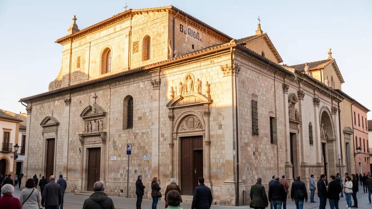 Imatge de la façana de l'Església de Sant Joan Baptista de Benicolet amb obres de conservació.