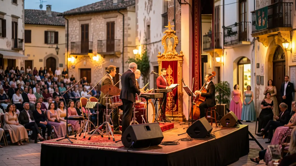 Imatge genèrica d'una representació de zarzuela en un escenari, amb públic difuminat i llums càlides.