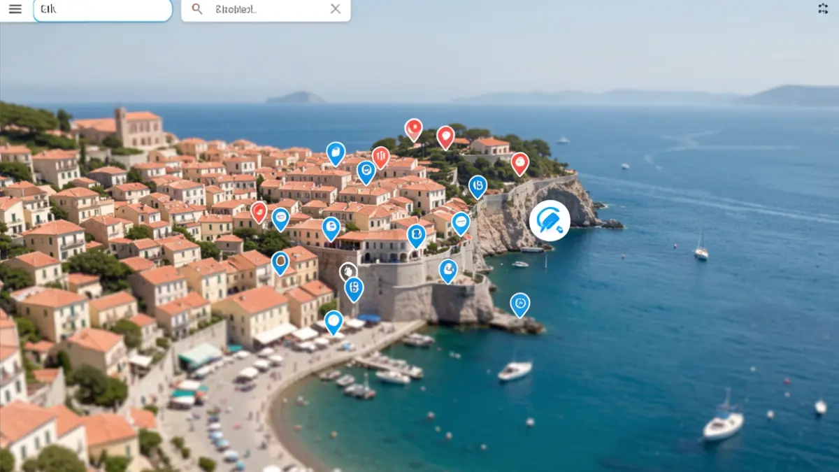 Imatge genèrica d'una interfície digital de mapa amb punts marcats.