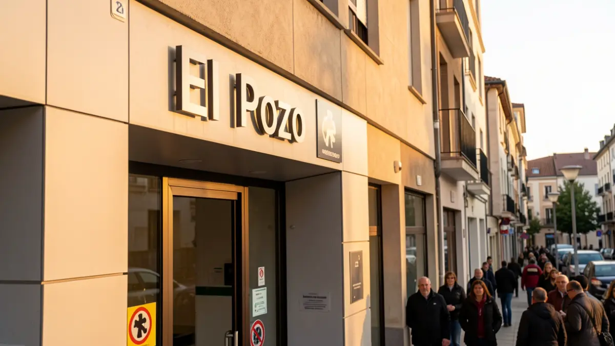 Imagen del edificio municipal 'El Pozo' en Xirivella, destacando su arquitectura y la integración de símbolos de servicio de emergencias.